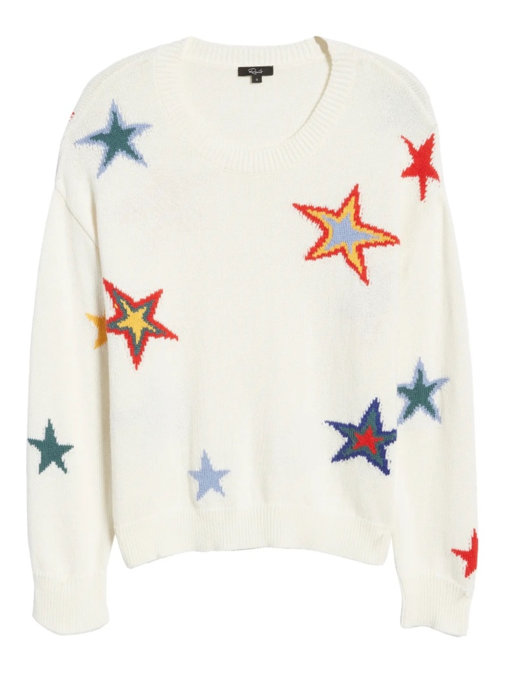 Rails Perci Star Cotton & Cashmere Intarsia Sweater Sz M - Picture 2 of 13